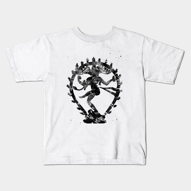 Shiva, the lord of dance Kids T-Shirt by erzebeth